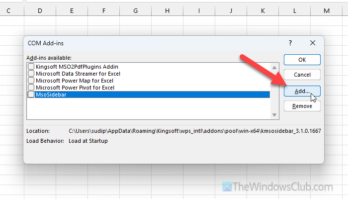 Cannot enable disabled add-ins in Excel, Word, PowerPoint