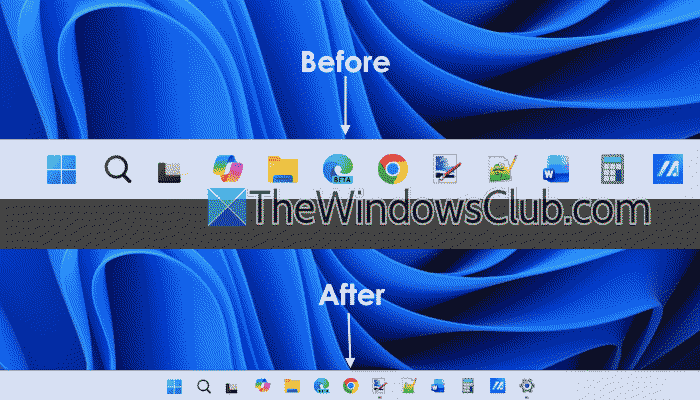 change taskbar size in windows 11