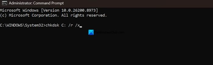 chkdsk primary drive
