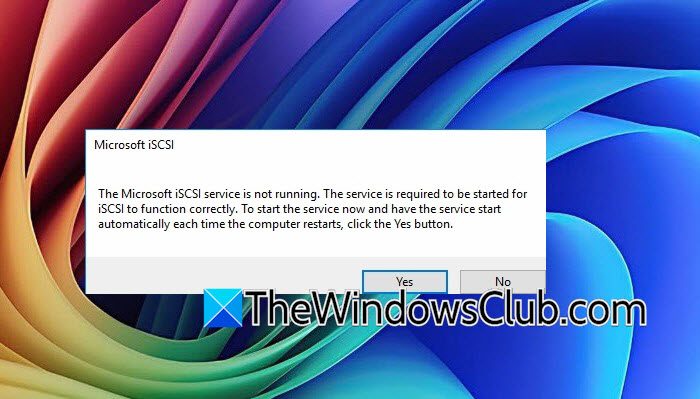 Microsoft iSCSI is not running