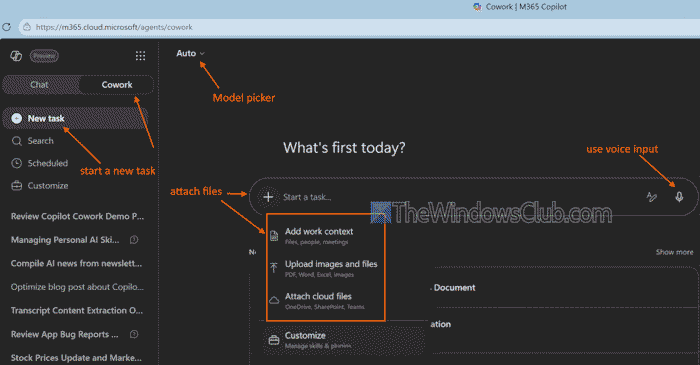 start a new task start a new task