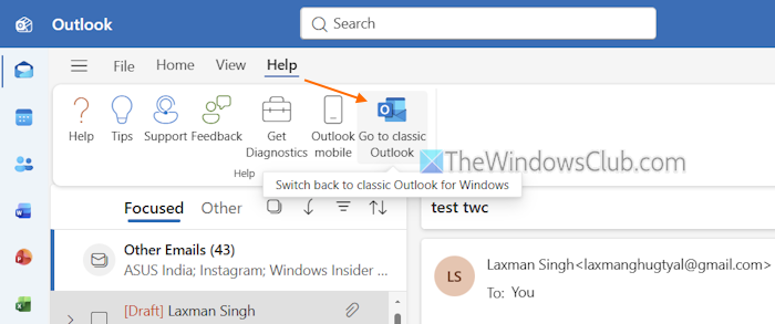 switch to ms outlook classic outlook switch to ms outlook classic outlook