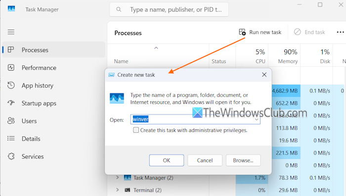 task manager run new task