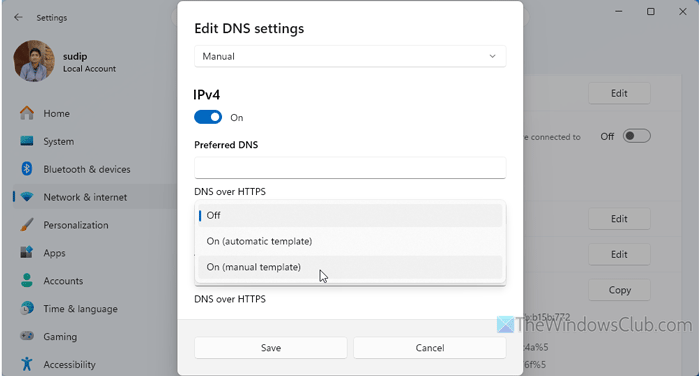 use Private DNS in Windows 11