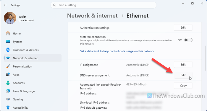 use Private DNS in Windows 11