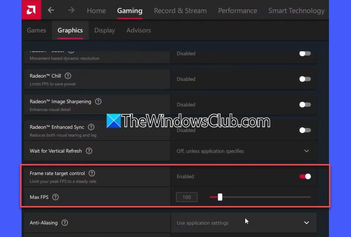 AMD Frame Rate Target Control AMD Frame Rate Target Control