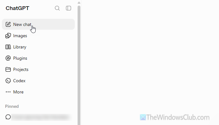 ChatGPT showing blank screen