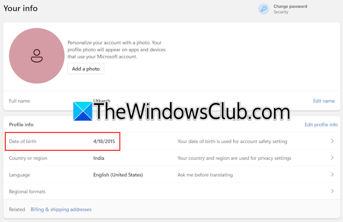 Check date of birth Microsoft account Check date of birth Microsoft account