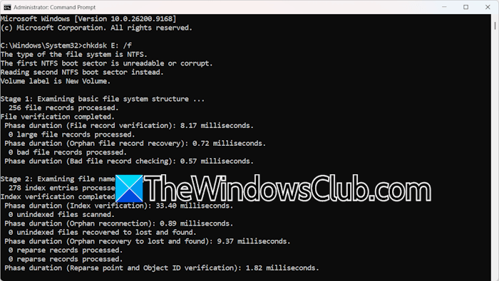 Chkdsk on RAW disk partition Chkdsk on RAW disk partition