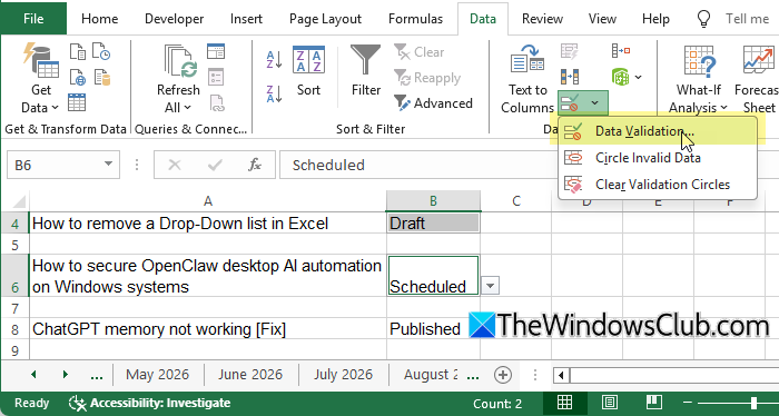 Data Validation Excel Data Validation Excel