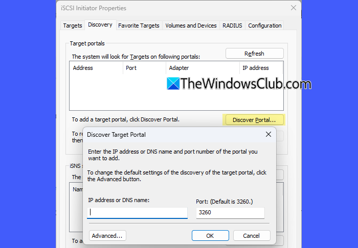 Discover Target Portal Discover Target Portal