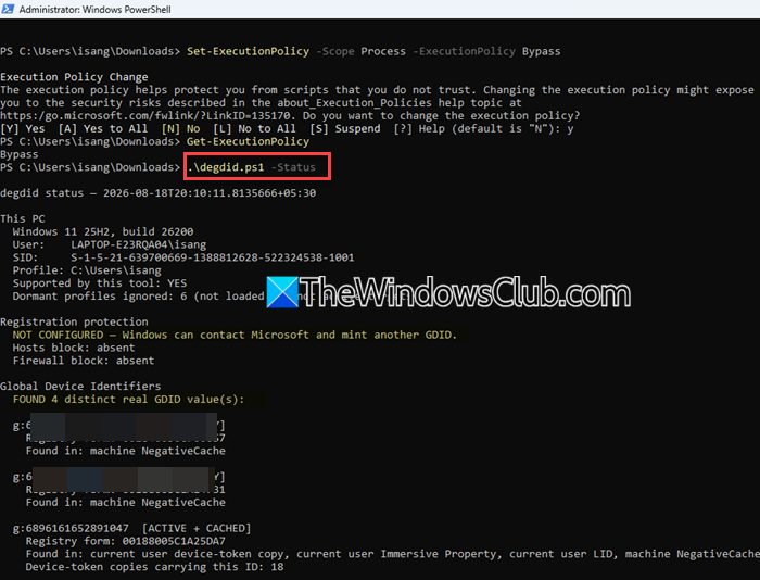 How to disable GDID in Windows 11