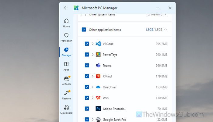 Microsoft PC Manager Deep cleanup Unable to proceed
