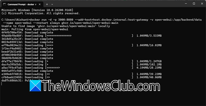 Pull Open WebUI Image Docker