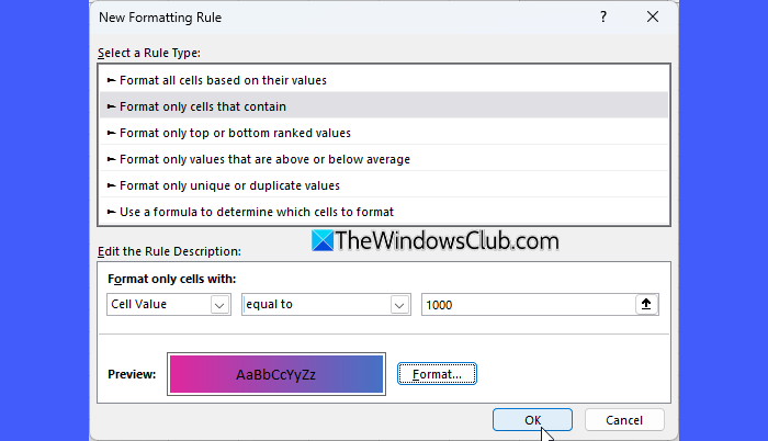 Use Conditional Formatting