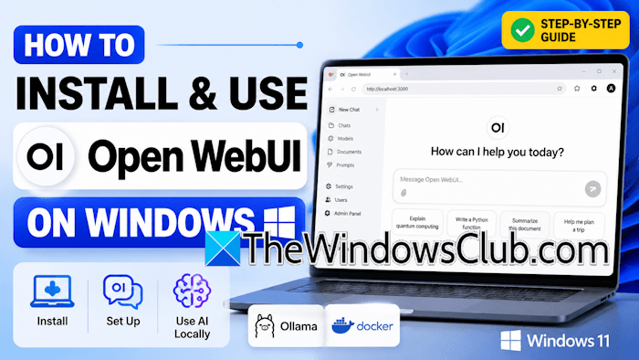 install and use Open WebUI on Windows