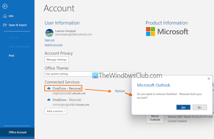 remove onedrive personal connected services remove onedrive personal connected services