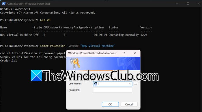 PowerShell Direct is not working in Hyper-V
