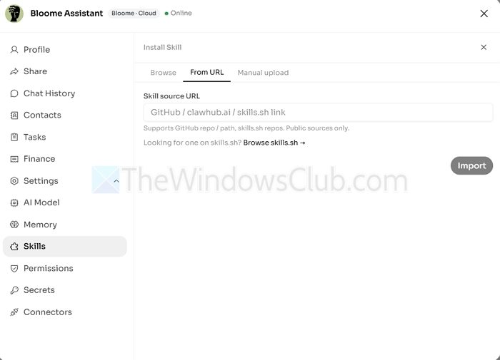 Bloome Install Skill From Url