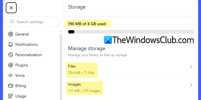 ChatGPT Storage ChatGPT Storage