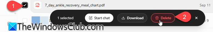 Delete files in ChatGPT Delete files in ChatGPT