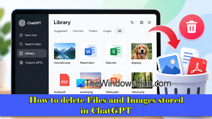 How to delete Files and Images stored in ChatGPT