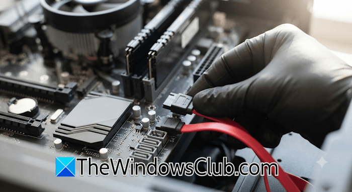 Check the SATA cable Check the SATA cable