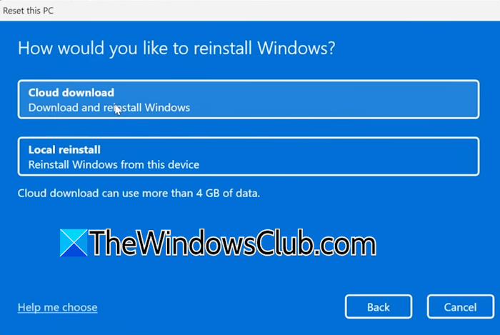 Cloud download Windows 11 Cloud download Windows 11