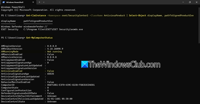 Use PowerShell commands