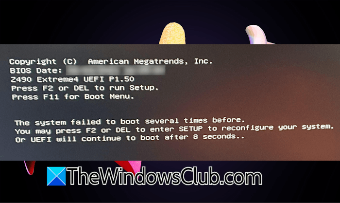 system failed to boot several times system failed to boot several times